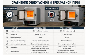 Однофазная или трехфазная печь - что выбрать