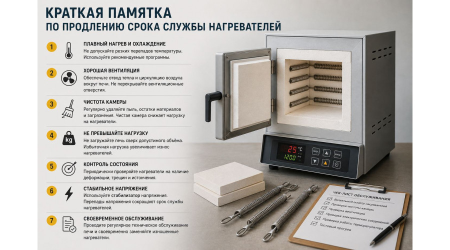 Как продлить срок службы нагревателей в муфельной печи Как продлить срок службы нагревателей в муфельной печи