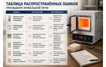 Ошибки при выборе муфельной печи